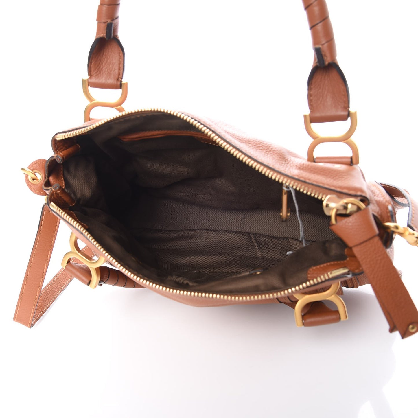 Calfskin Medium Marcie Satchel Tan