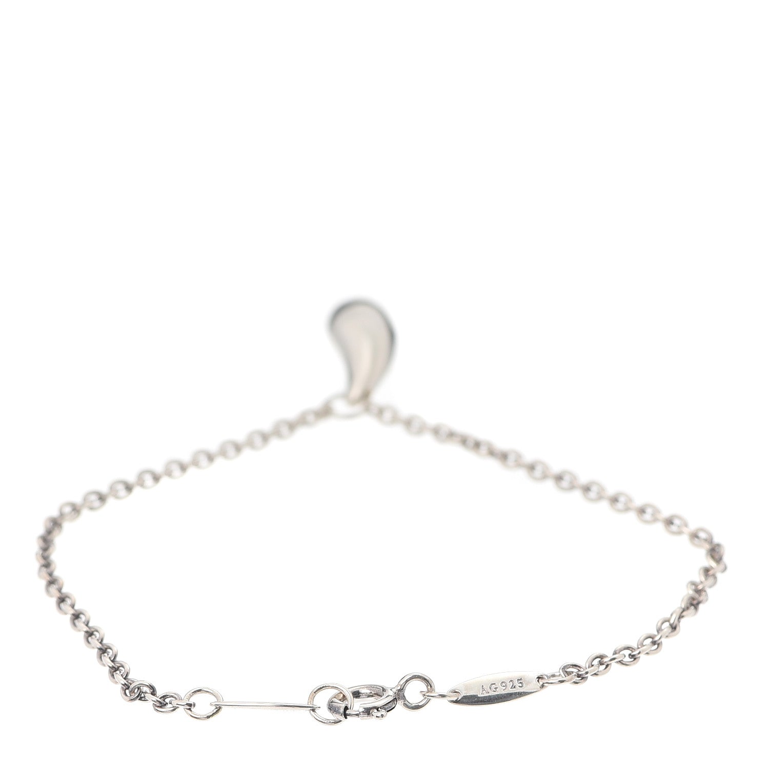 Tiffany Sterling Silver Elsa Peretti Teardrop Charm Bracelet 3 of 5