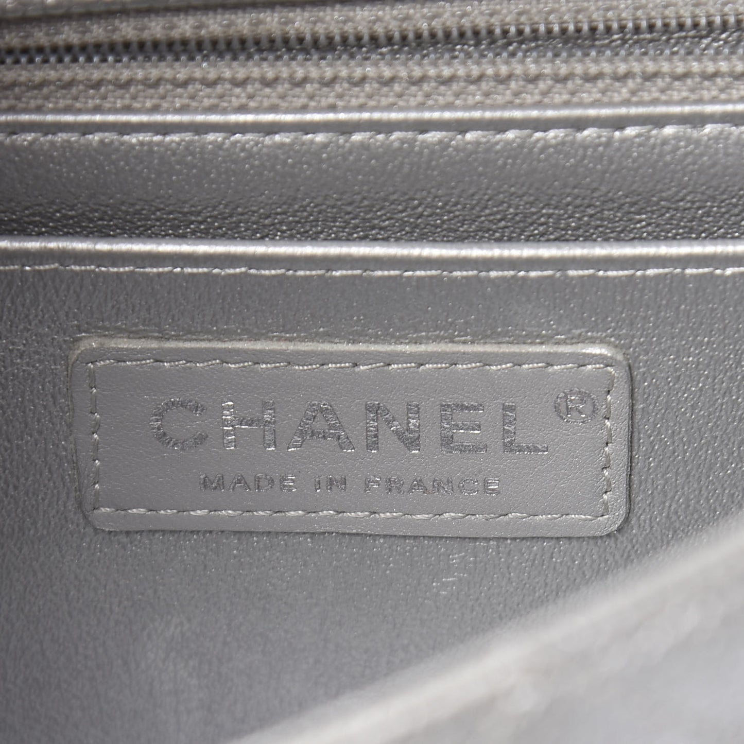 Metallic Caviar Quilted Mini Rectangular Flap Silver