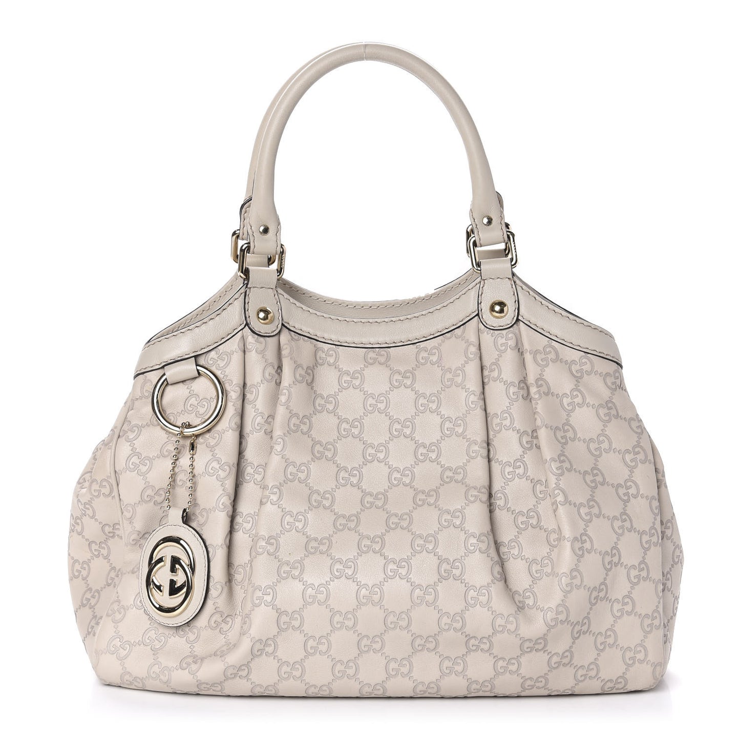 Guccissima Medium Sukey Tote Mystic White