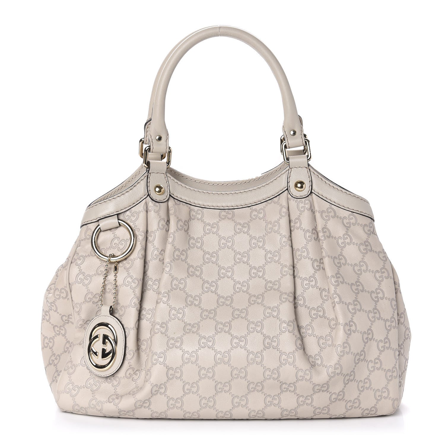 Gucci Guccissima Medium Sukey Tote Mystic White 1 of 11