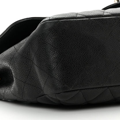 Chanel Caviar Quilted Jumbo Single Flap Black 9 of 14