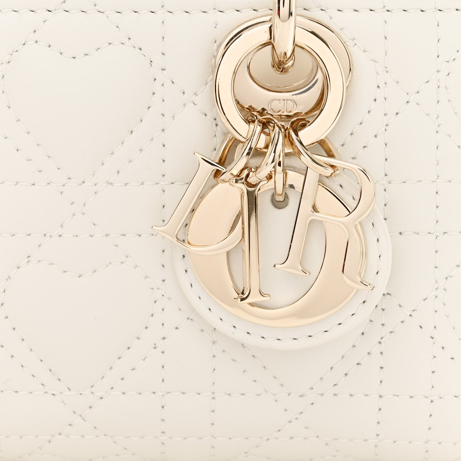 Christian Dior Lambskin Cannage Dioramour Micro Lady D-Joy Latte 8 of 12