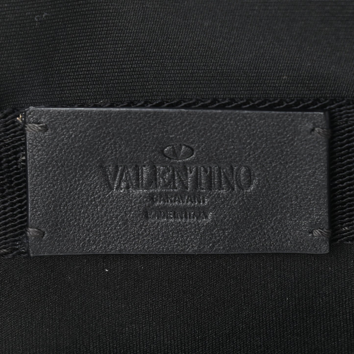 Canvas VLTN Print Crossbody Black