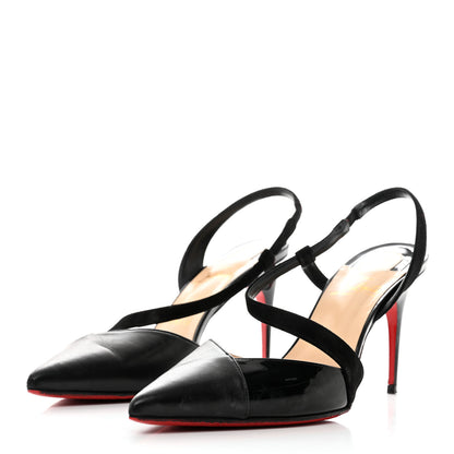 Christian Louboutin Nappa Patent Platina Pumps 39 Black 3 of 9