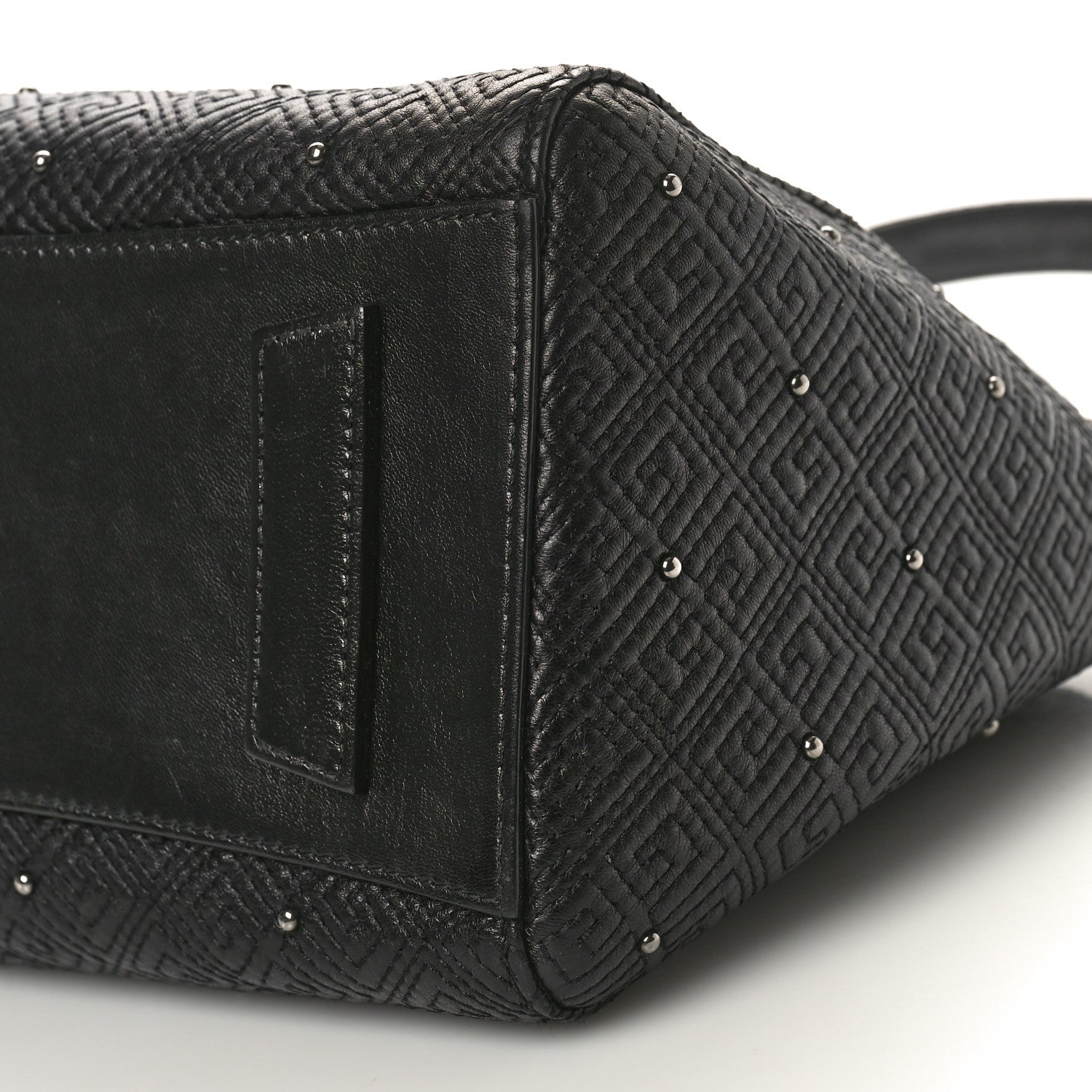 Givenchy Lambskin Logo Embossed Small Studded Antigona Black 9 of 10
