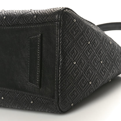 Givenchy Lambskin Logo Embossed Small Studded Antigona Black 9 of 10