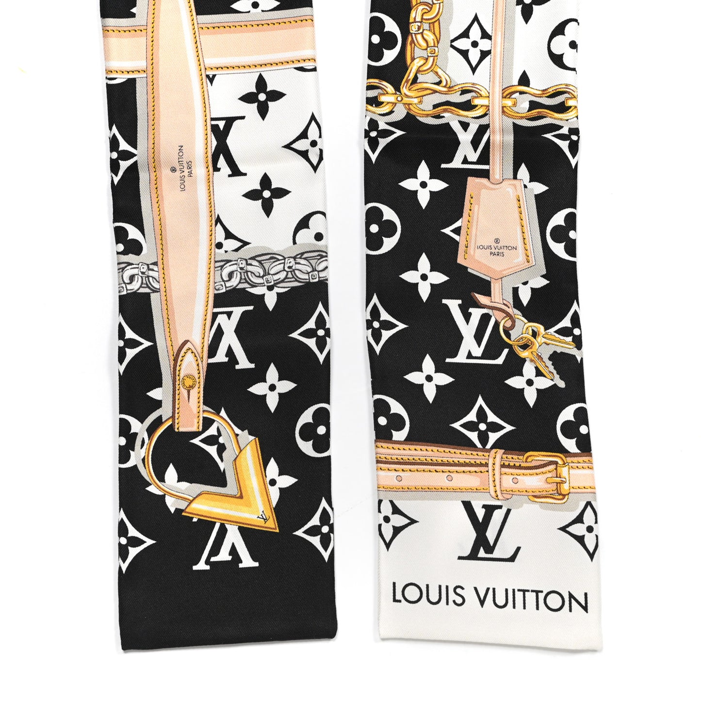 Silk Monogram Confidential Bandeau Black