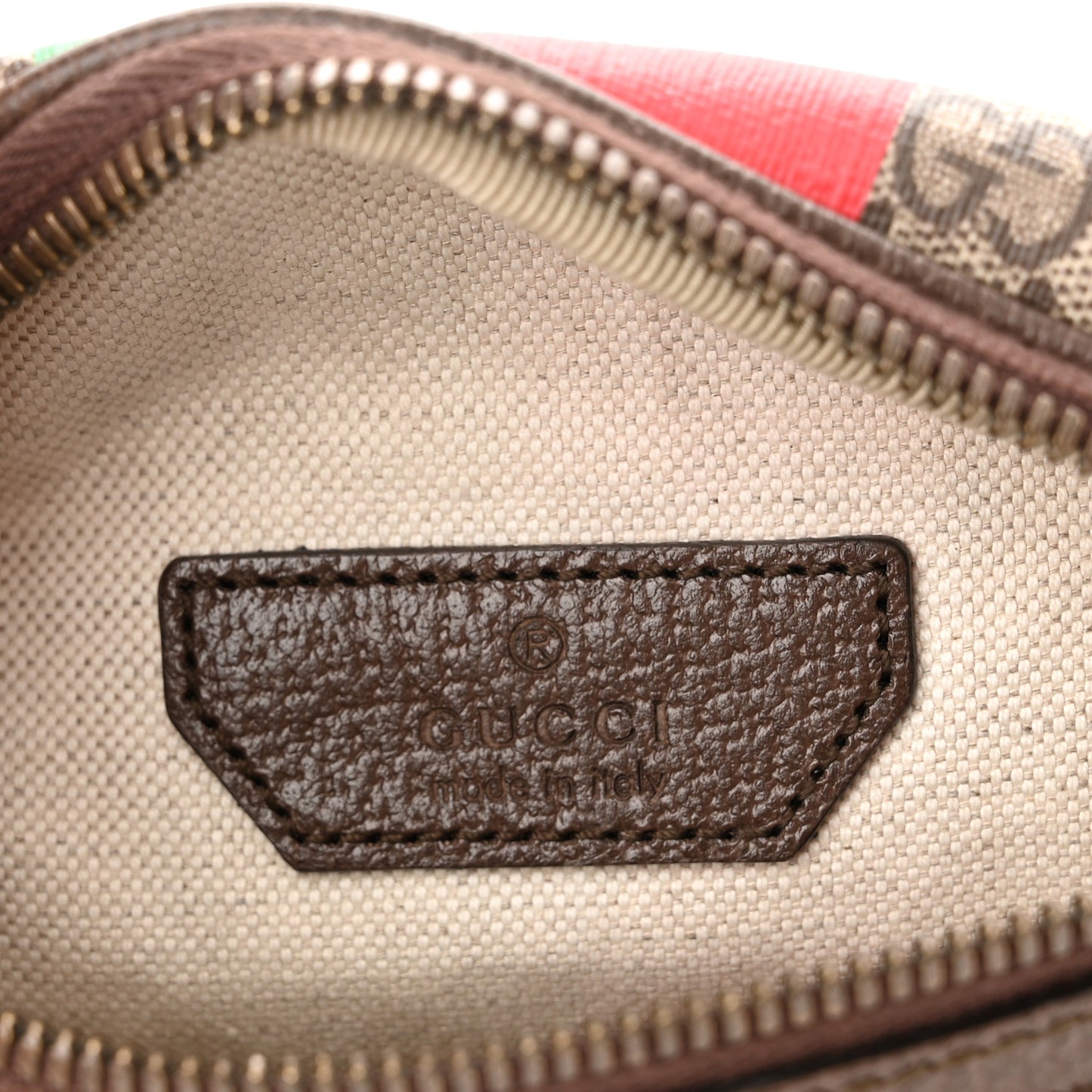 GG Supreme Monogram Textured Dollar Calfskin Gucci Tiger Belt Bag Beige Ebony Lobster Red New Shamarock New Acero