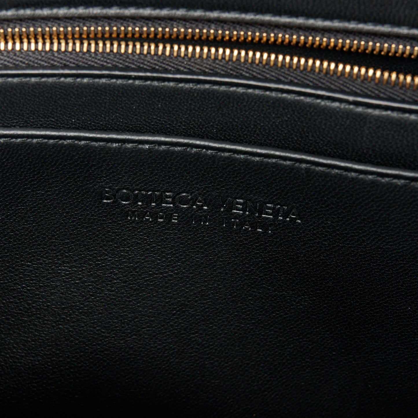 Nappa Intrecciato Small East West Andiamo Shoulder Bag Black