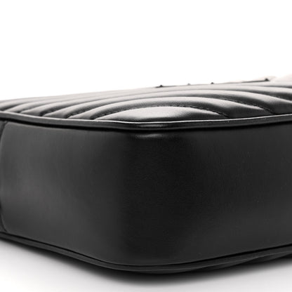 Saint Laurent Calfskin Matelasse Monogram Monochrome Lou Camera Bag Black 8 of 9