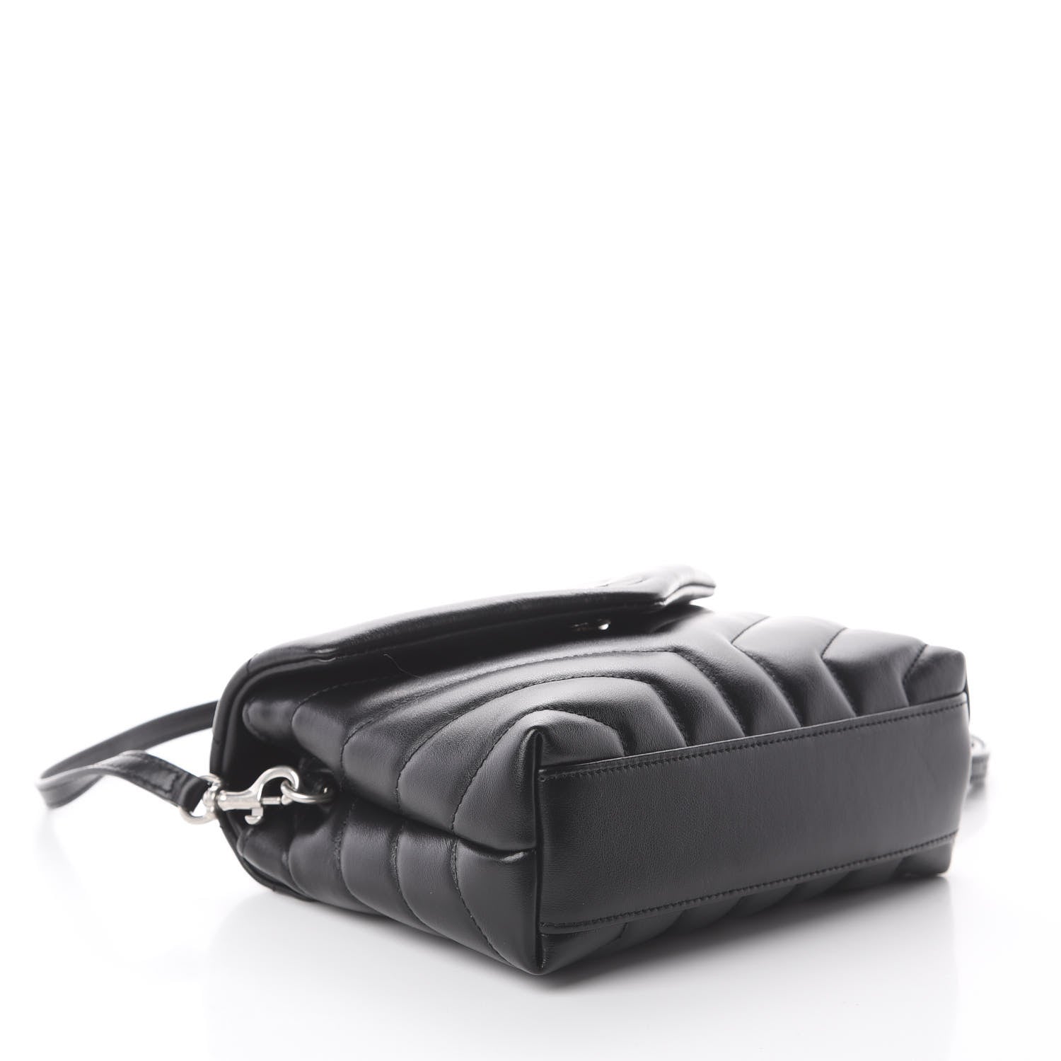 Saint Laurent Calfskin Y Quilted Monogram Toy Loulou Crossbody Bag Black 3 of 8