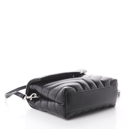 Saint Laurent Calfskin Y Quilted Monogram Toy Loulou Crossbody Bag Black 3 of 8