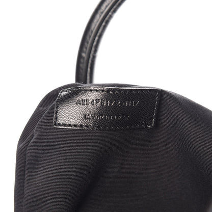 Saint Laurent Calfskin Crocodile Embossed Large Souple Sac De Jour Black 9 of 9