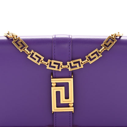 Versace Calfskin Greca Goddess Wallet On Chain Dark Orchid 7 of 12