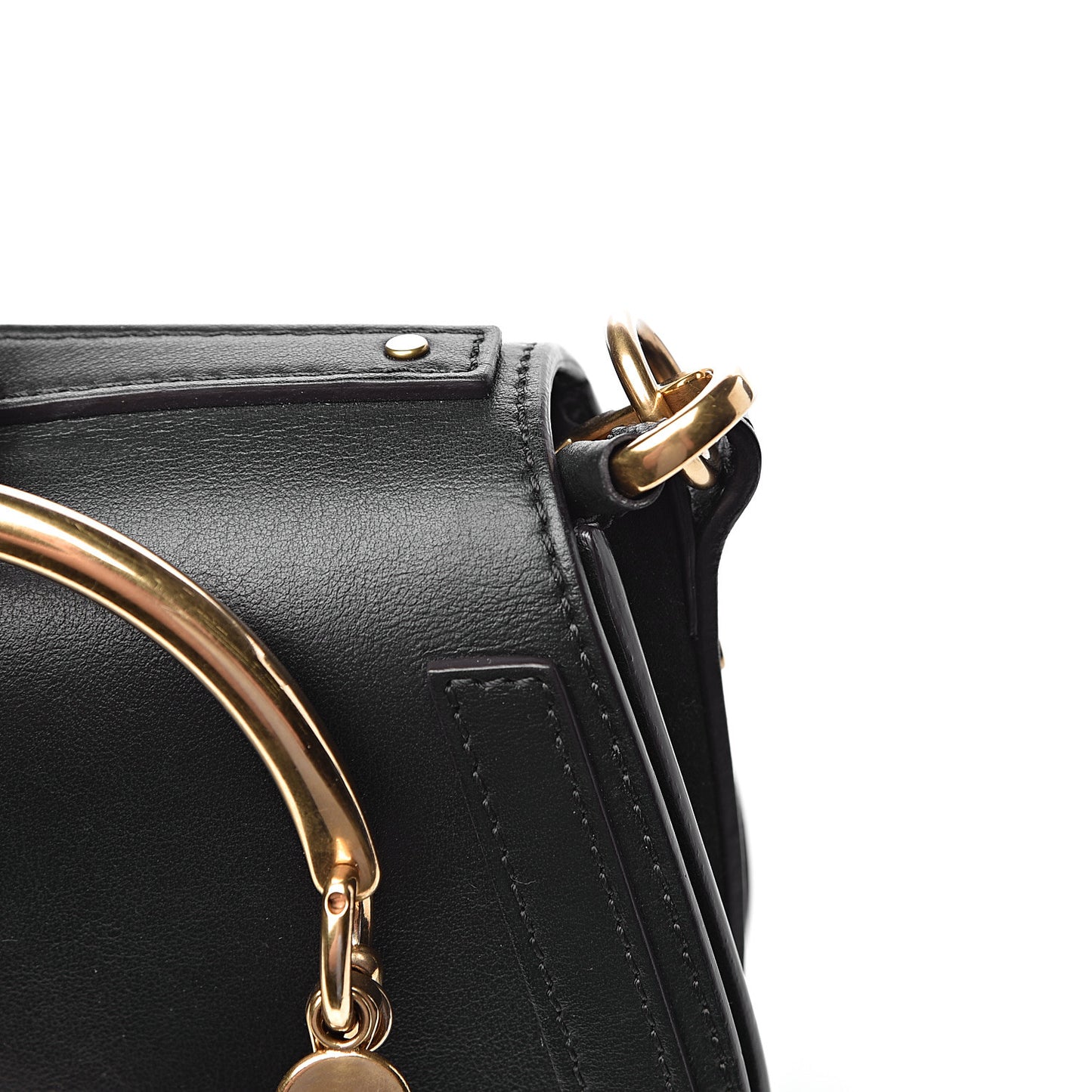 Calfskin Small Nile Bracelet Bag Black