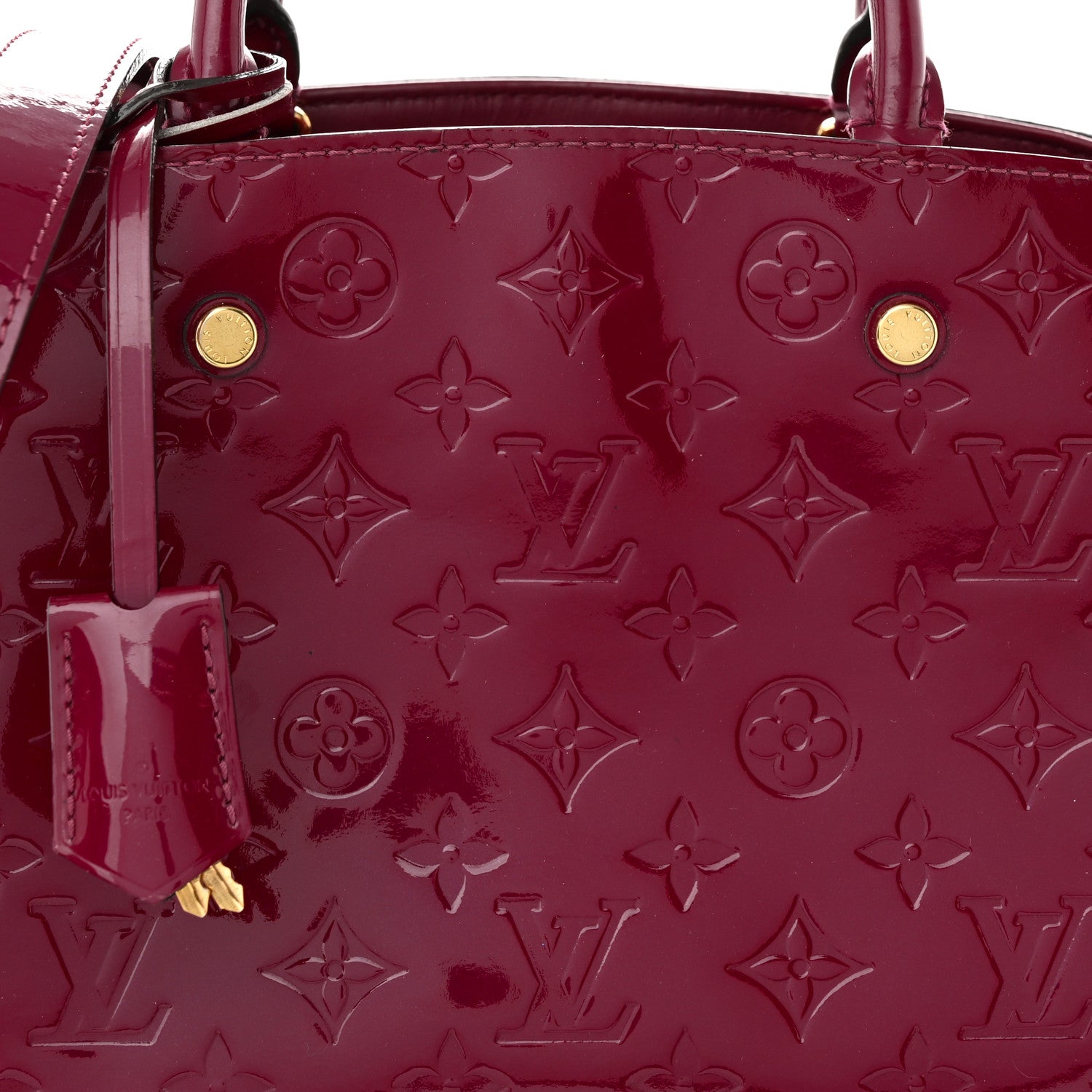 Louis Vuitton Vernis Montaigne BB Magenta 8 of 10
