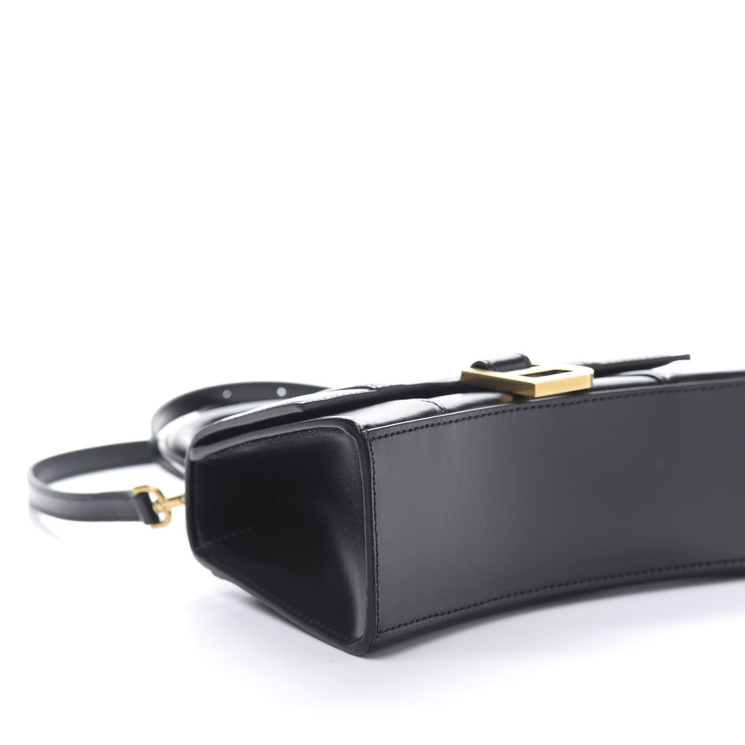 Balenciaga Shiny Box Calfskin Hourglass Top Handle Bag XS Black 7 of 10