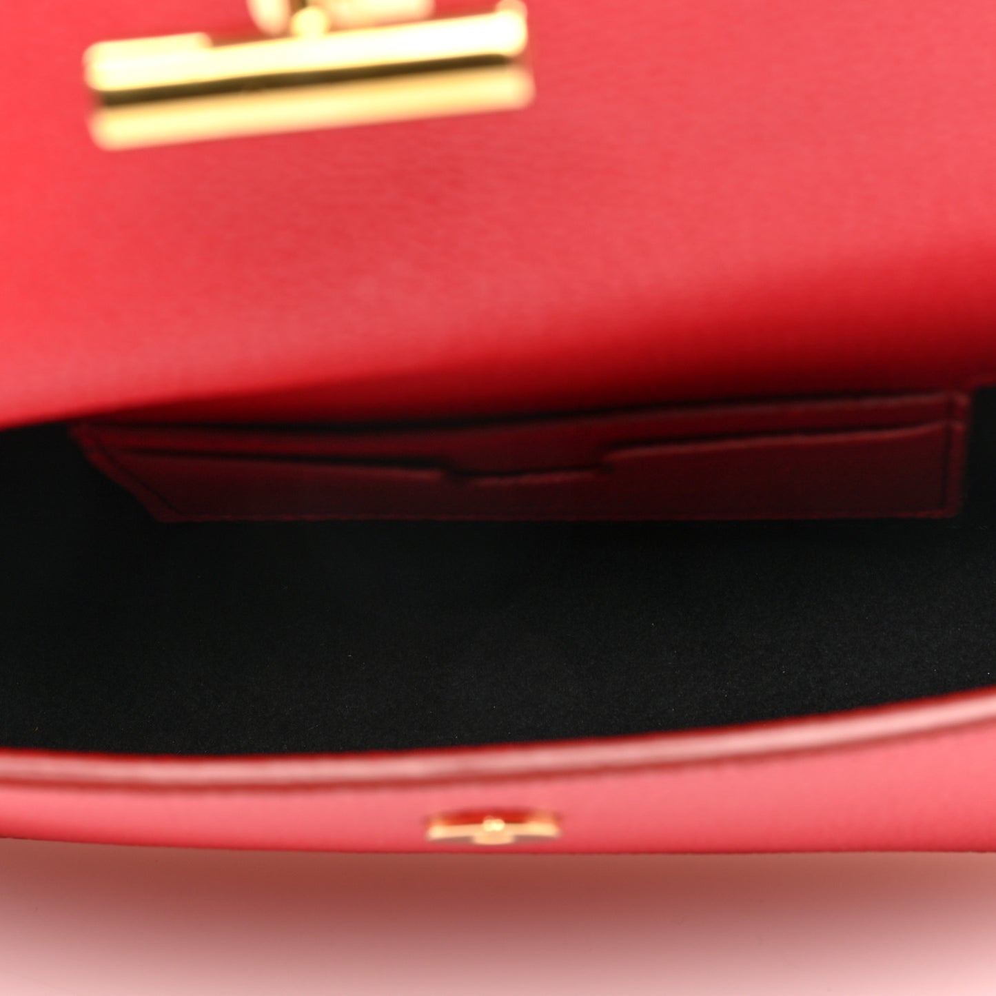 Grained Calfskin Mini Tara Long Strap Crossbody Bag Red