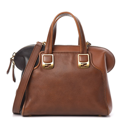 Fendi Capra Vitello Dolce Marmol Colorblock Small Chameleon Tote Moro Biscotti 1 of 12