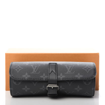 Louis Vuitton Monogram Eclipse 3 Watch Travel Case 9 of 9