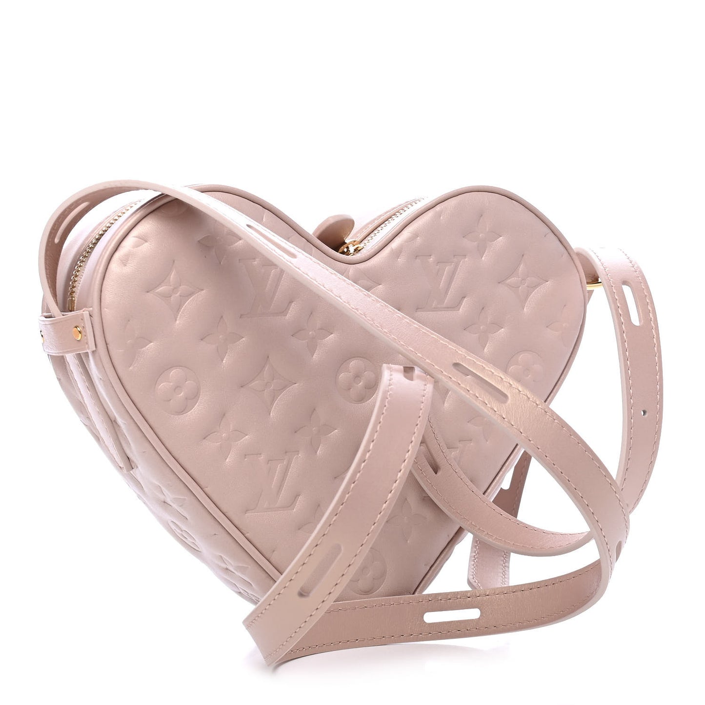 Lambskin Embossed Monogram Fall In Love Sac Coeur Light Pink