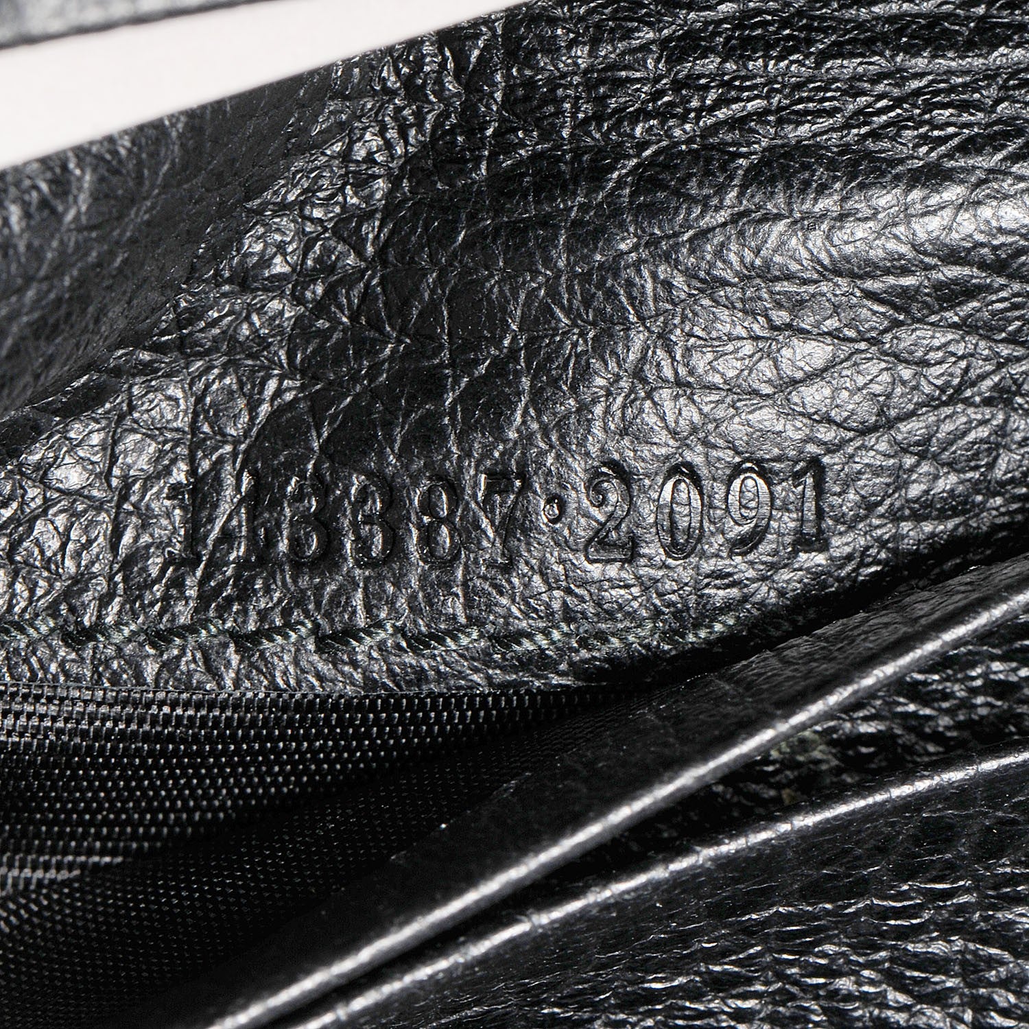 Gucci Denim Monogram French Flap Wallet Black 7 of 7