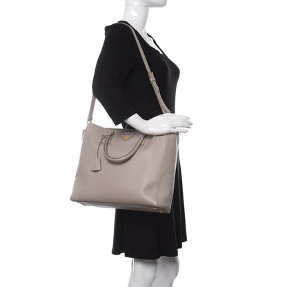 Prada Saffiano Soft Calfskin Tote Argilla 2 of 10