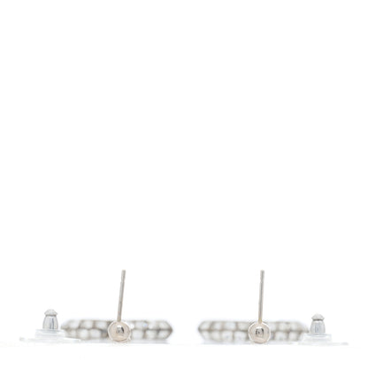 Chanel Baguette Crystal CC Drop Earrings Silver 2 of 3