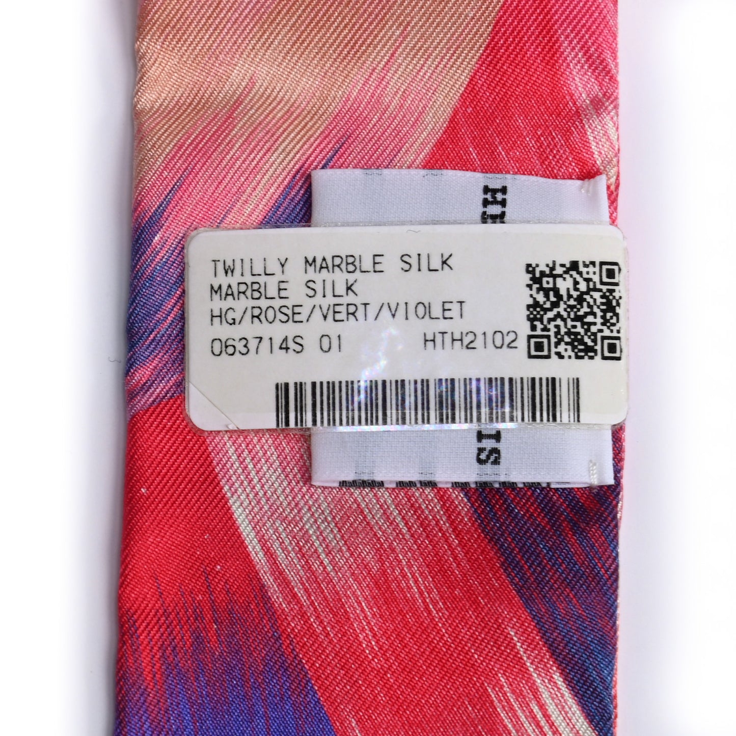 Silk Marble Silk Twilly Rose Vert Violet