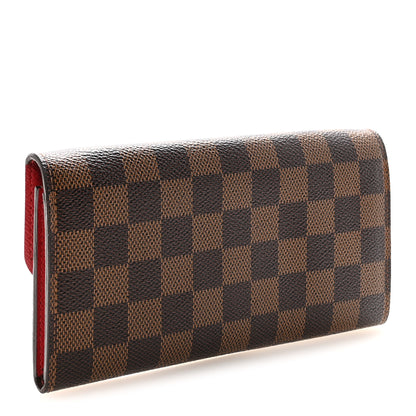 Louis Vuitton Damier Ebene Emilie Wallet Red 3 of 6