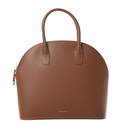 Mansur Gavriel Calfskin Top Handle Rounded Bag Saddle 1 of 11