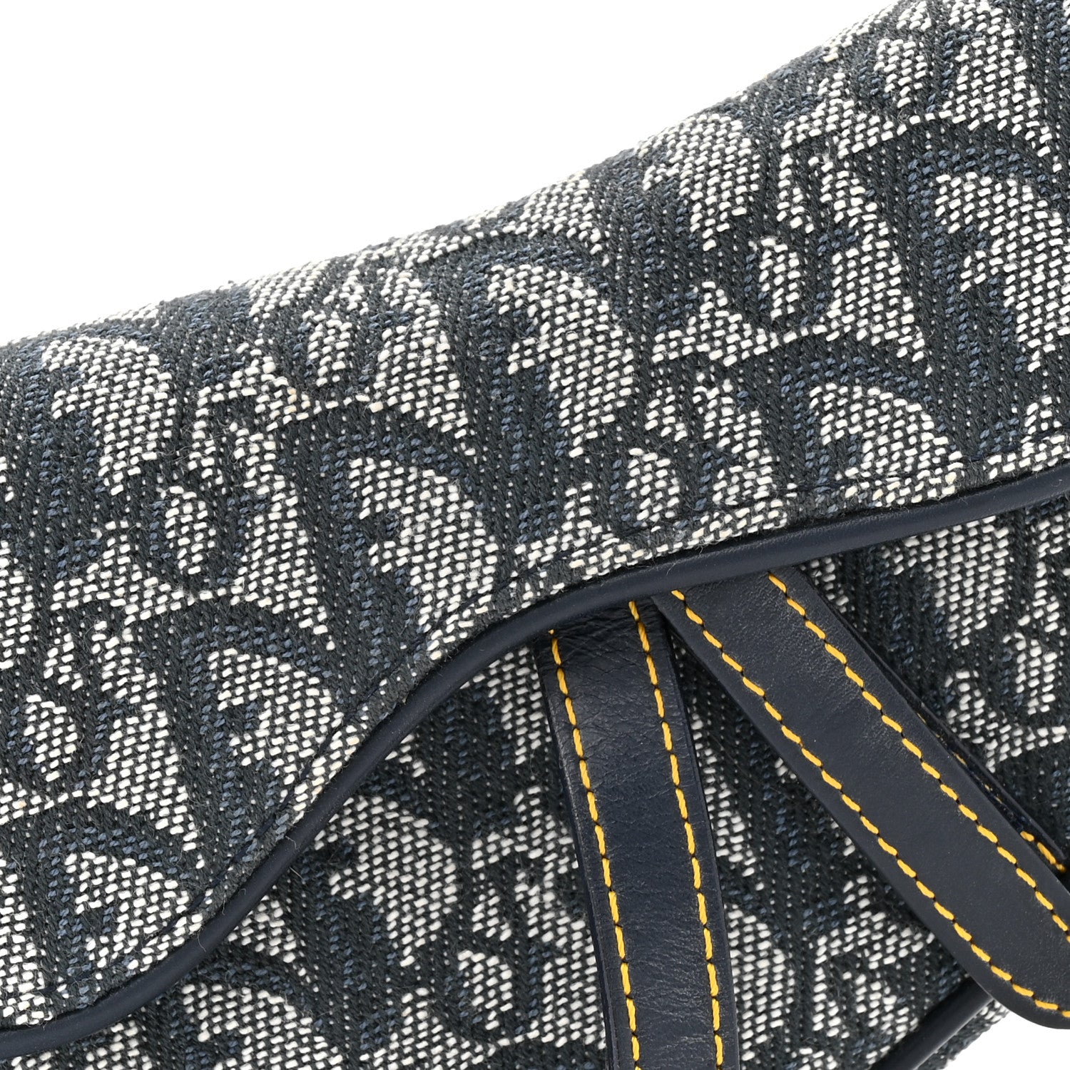 Christian Dior Monogram Mini Saddle Wristlet Navy Blue 8 of 10