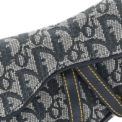 Christian Dior Monogram Mini Saddle Wristlet Navy Blue 8 of 10