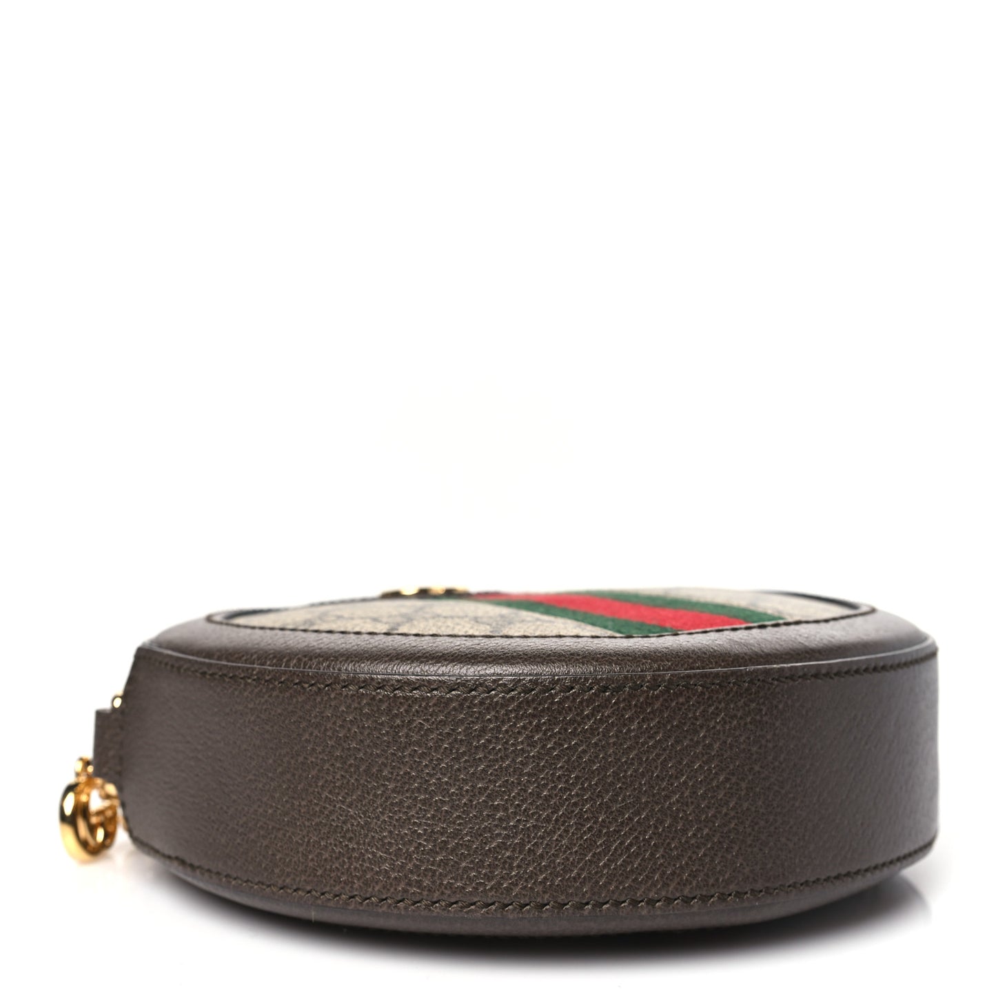 GG Supreme Monogram Web Mini Ophidia Round Shoulder Bag Brown