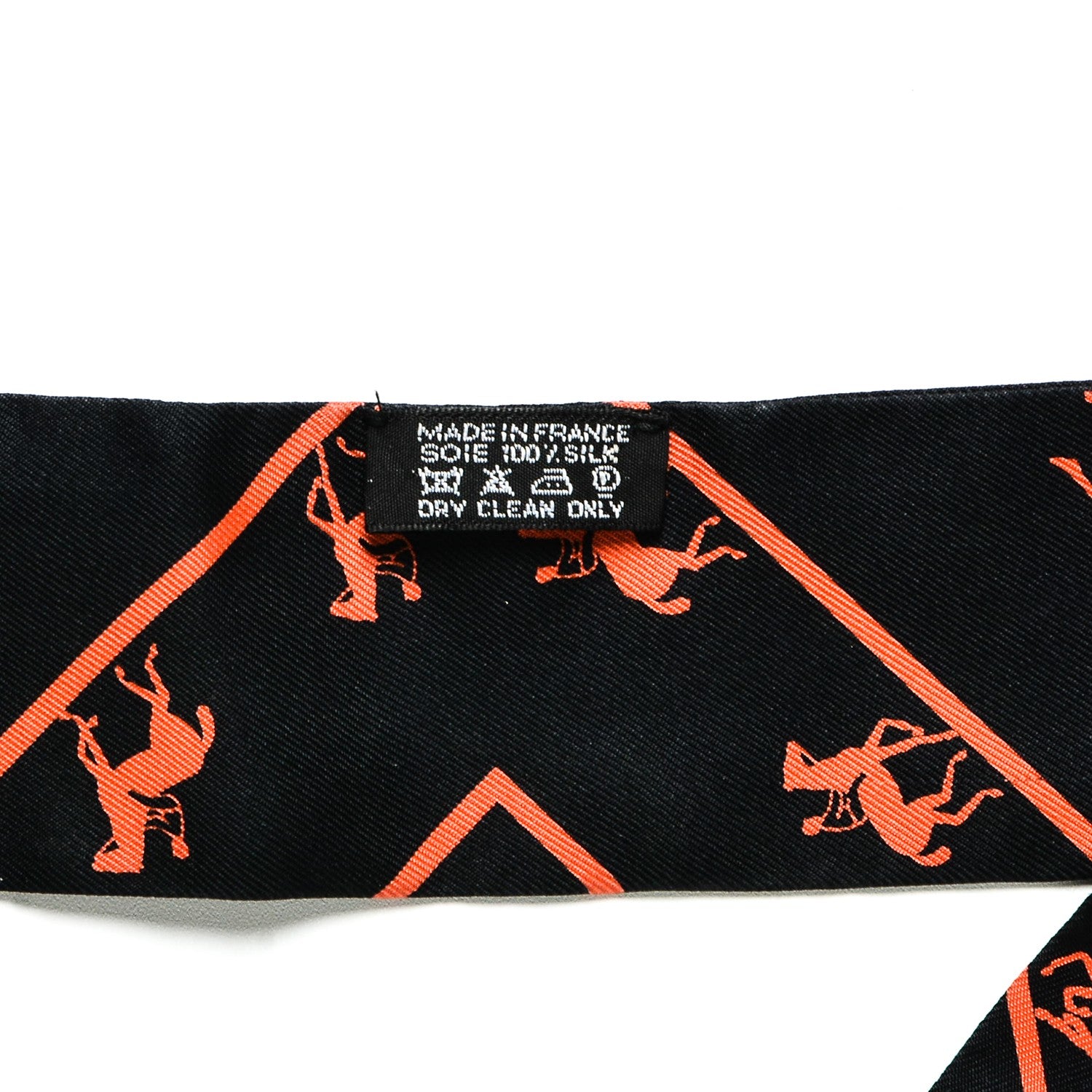 Hermes Silk Duc Carriage Horse Twilly Orange 3 of 4