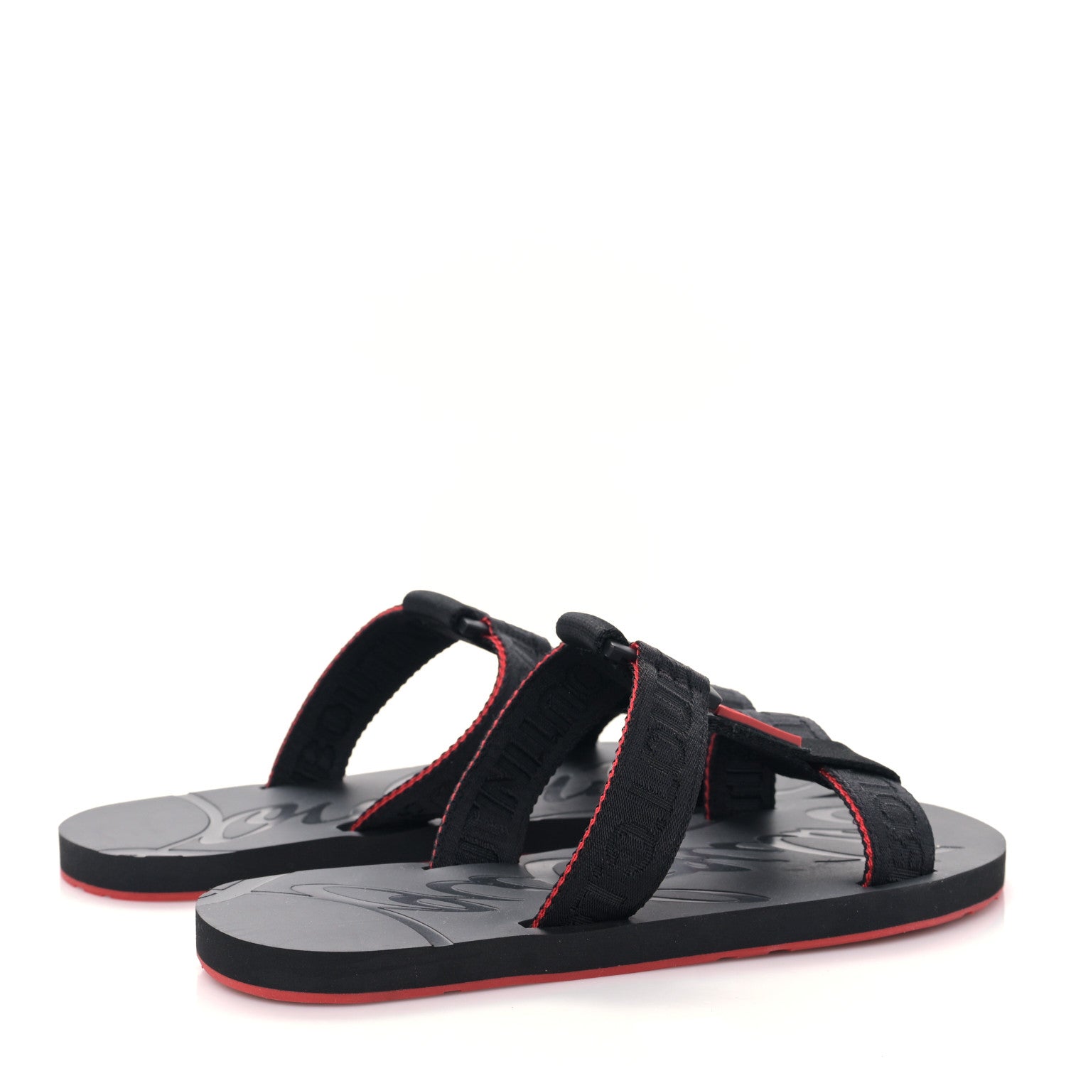 Christian Louboutin Rubber Surf Mens Flat Sandal 40 Black 4 of 7