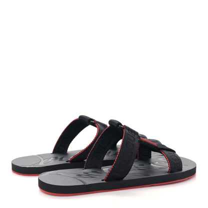 Christian Louboutin Rubber Surf Mens Flat Sandal 40 Black 4 of 7