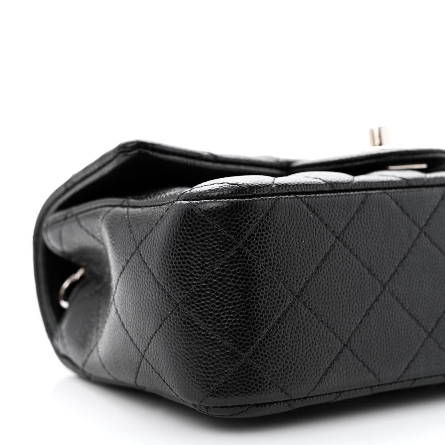 Caviar Quilted Mini Rectangular Flap Black