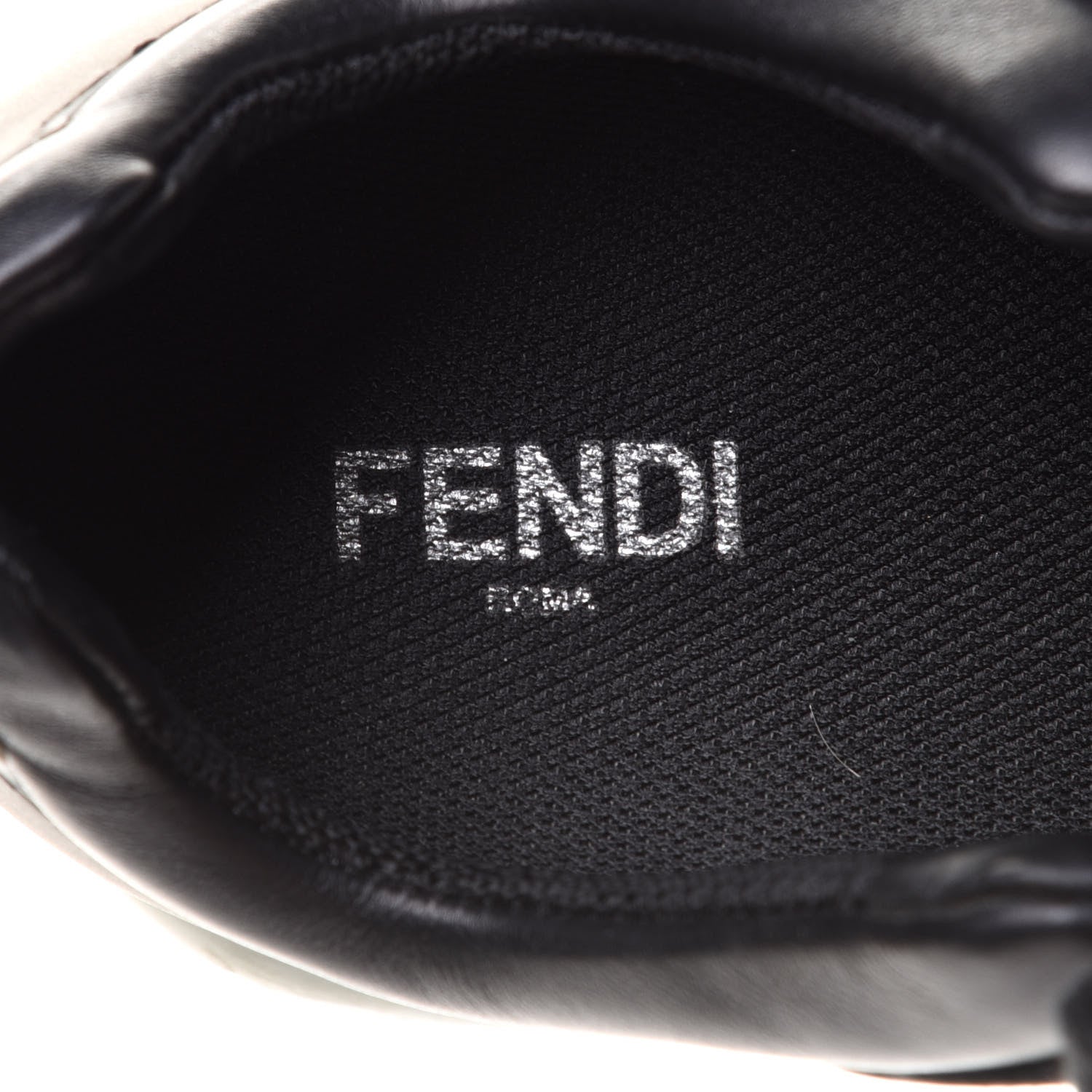 Fendi X FILA Vitello Mania Painted Womens Chunky Sneakers 36 Black Zucca Ice White 7 of 10