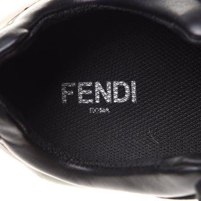 Fendi X FILA Vitello Mania Painted Womens Chunky Sneakers 36 Black Zucca Ice White 7 of 10