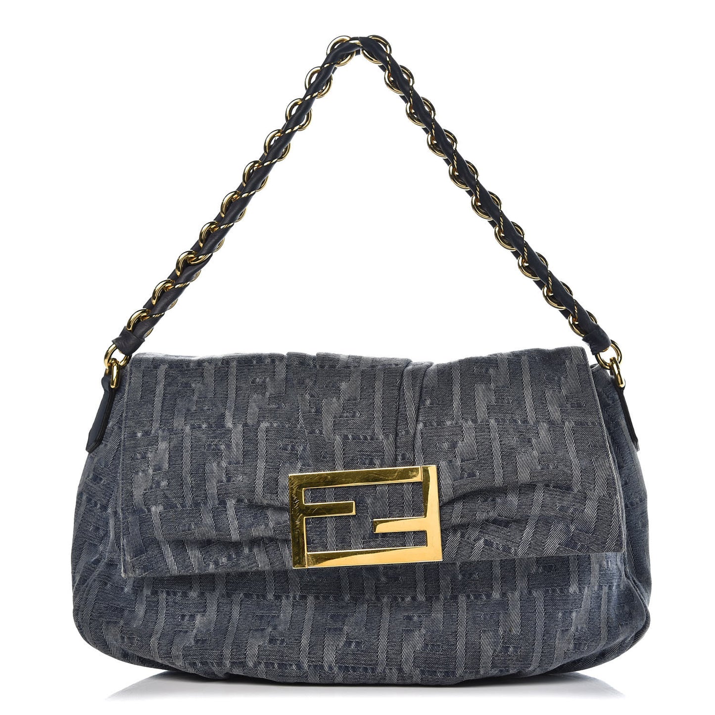 Denim Zucca Mia Shoulder Flap Blue