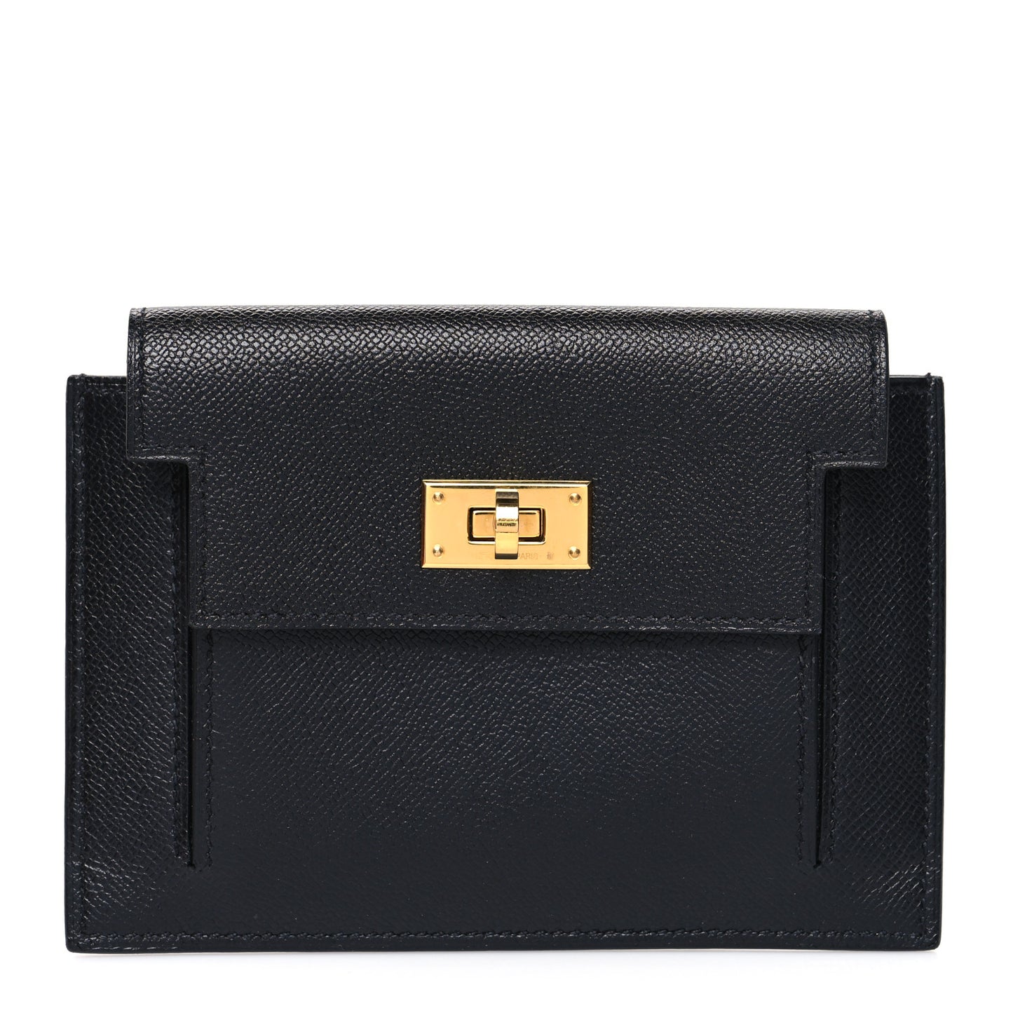 Epsom Kelly Pocket Compact Wallet Black