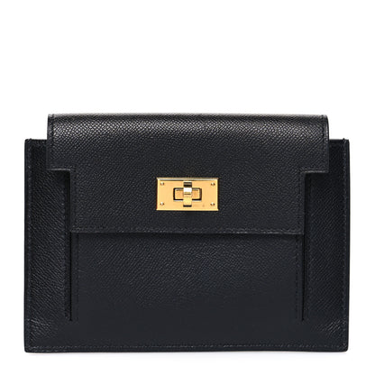 Hermes Epsom Kelly Pocket Compact Wallet Black 1 of 10