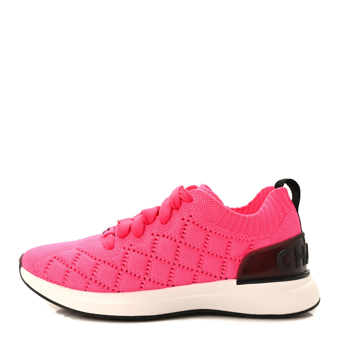 Mixed Fibers Quilted Womens CC Sneakers 36.5 Bright Pink