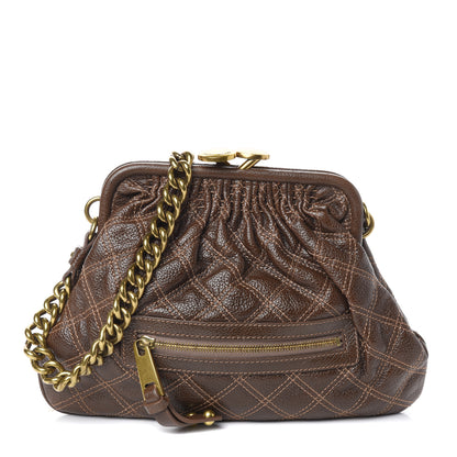 Marc Jacobs Calfskin Quilted Little Stam Brown 1 of 8