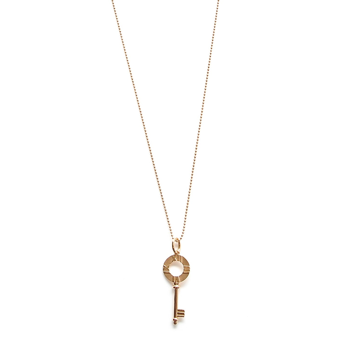18K Rose Gold Atlas Key Pendant Necklace