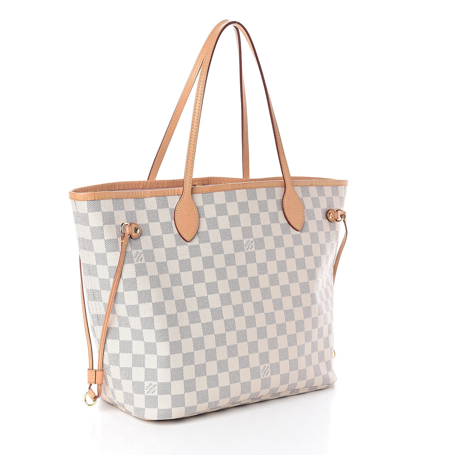 Louis Vuitton Damier Azur Neo Neverfull MM Rose Ballerine 2 of 8
