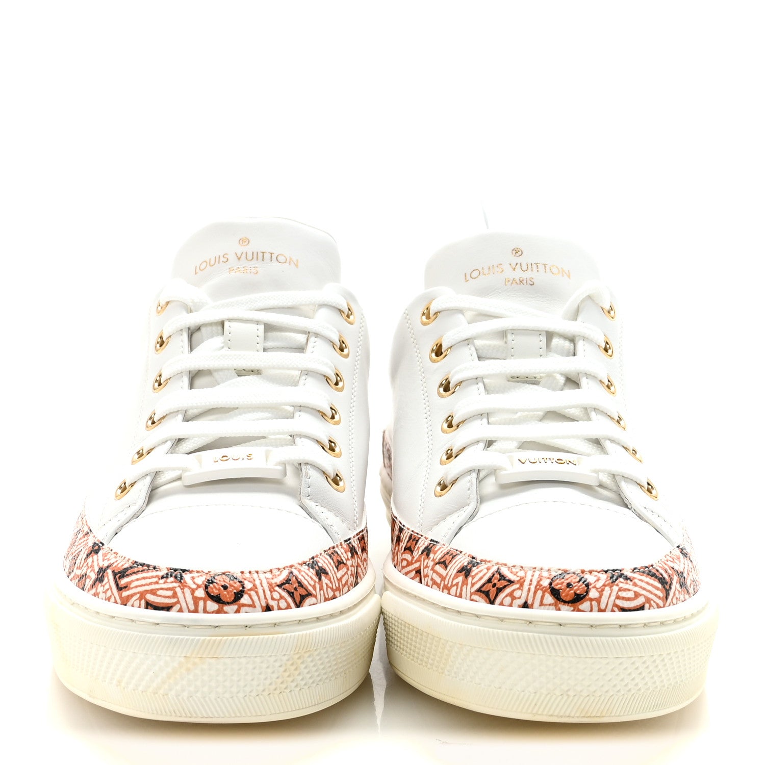 Louis Vuitton Calfskin Monogram Crafty Sneaker 38 White 3 of 9