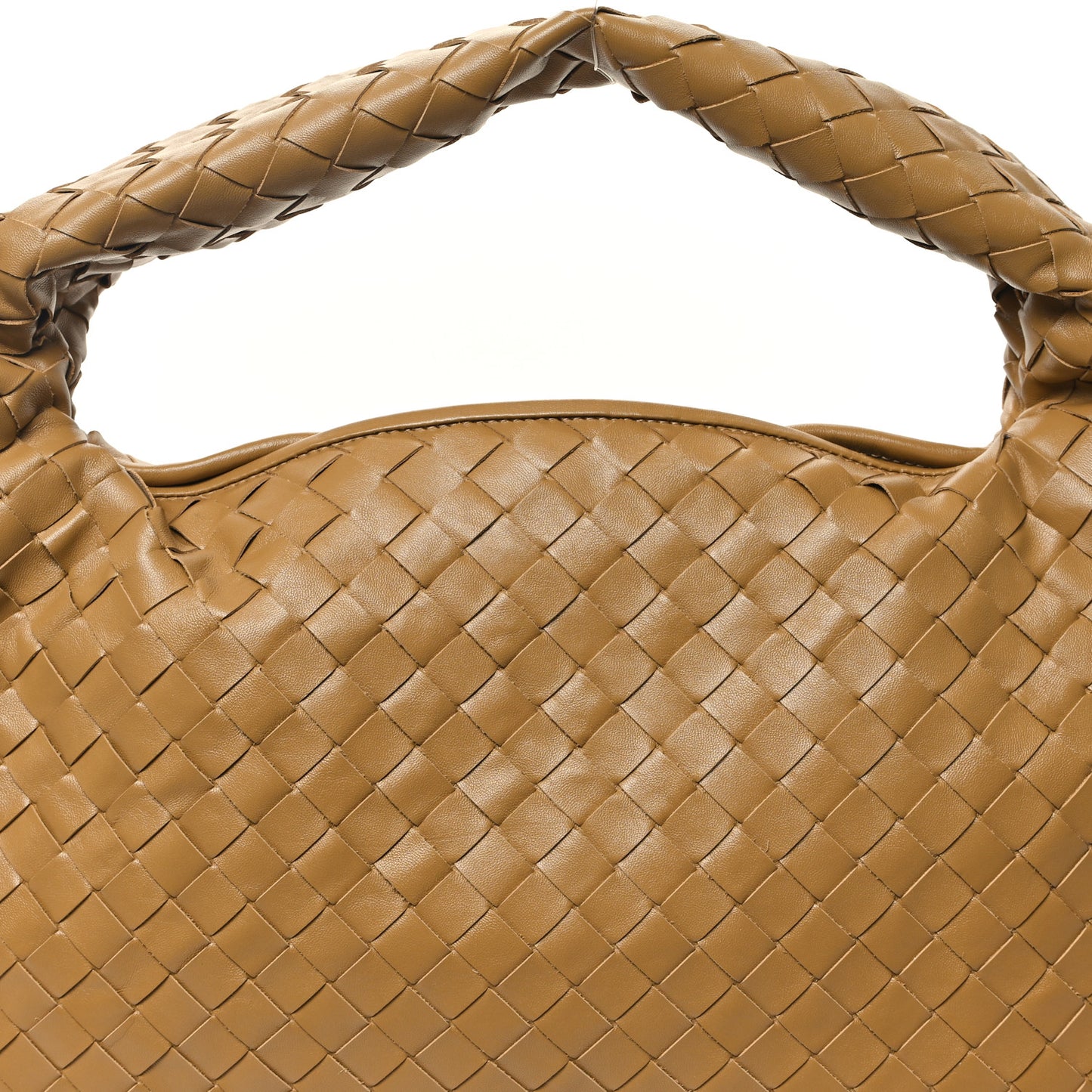 Calfskin Intrecciato Small Hop Dark Praline